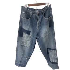 Southpole Vintage Y2K Patchwork Jeans Baggy Fit Mens Size 36x 27  Distressed